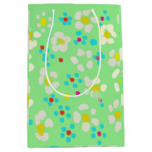 Whimsical Pastel Daisy Floral Medium Gift Bag
