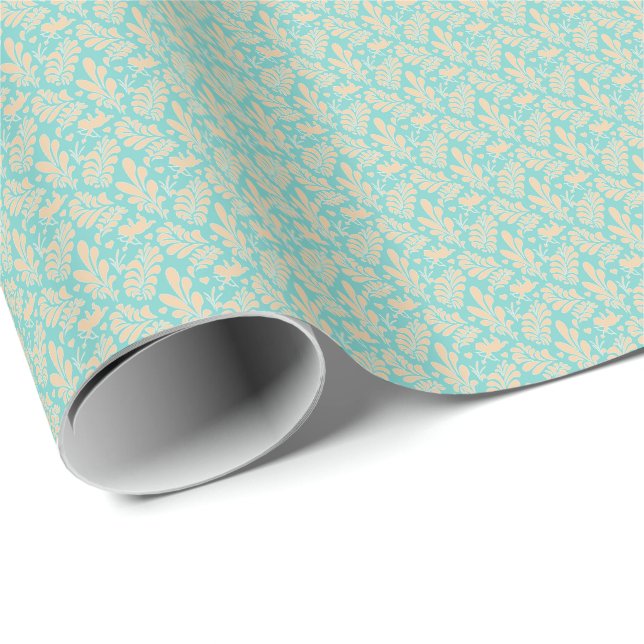 Whimsical Pastel Floral Valentine Wrapping Paper (Roll Corner)