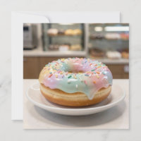 Whimsical Pastel Glass Glaze Doughnut