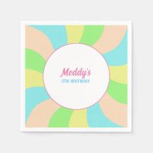 Whimsical pastel retro kid's custom 