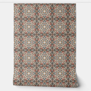 Whimsical Pastel Tile Pattern Wallpaper