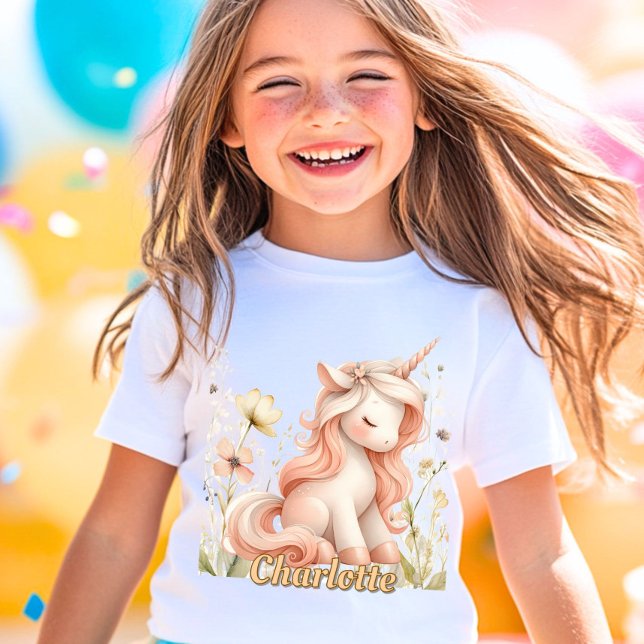 Whimsical pastel unicorn wildflower T-Shirt (Creator Uploaded)