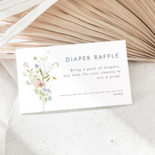 Whimsical Pastel Wildflower Wedding Enclosure Card