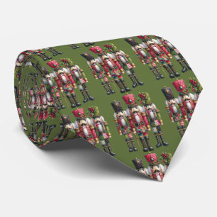 Whimsical Patchwork Christmas Nutcracker Trio Tie