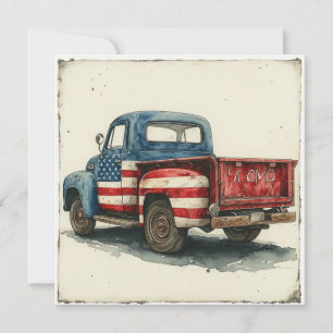 Whimsical Patriot Pickup: Vintage  Glory Holiday Card