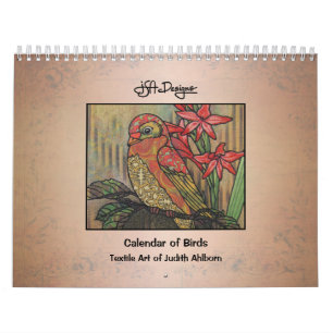 Whimsical Patterned Bird Calendar