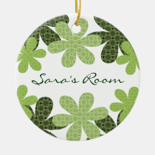 Whimsical Patterned Flowers Door Hanger Ornament