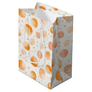 Whimsical Peach Dots Birthday Medium Gift Bag