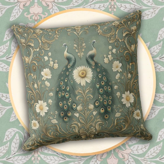 Whimsical Peacock Decorative Cushion (Creator Uploaded)