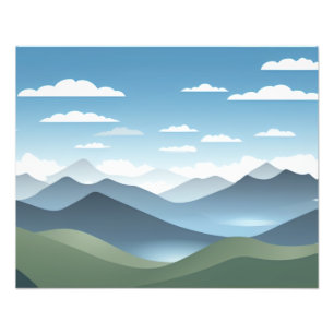 Whimsical Peaks: A Playful Journey Above the Cloud Photo Print