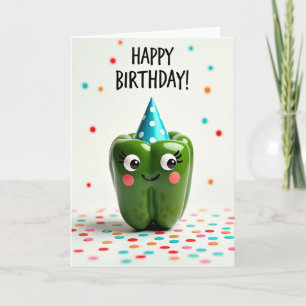 Whimsical Pepper Birthday Card