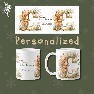 Whimsical Personalised Cosy Fairy Christmas  Coffee Mug