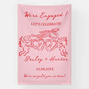 Whimsical Personalised Engagement couple Sign
