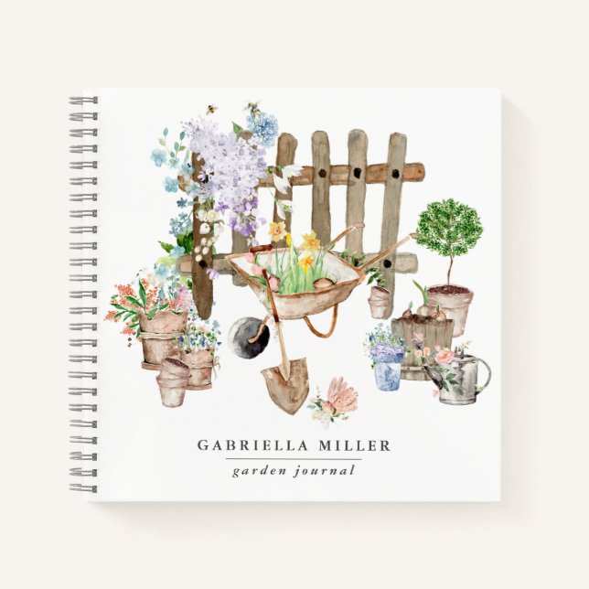 Whimsical Personalised Gardening Journal (Front)
