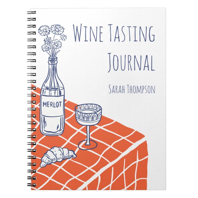 Whimsical Personalised Wine Lover Journal (Front)