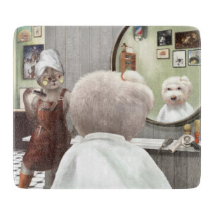 Whimsical Pet Barber Shop Cutting Board