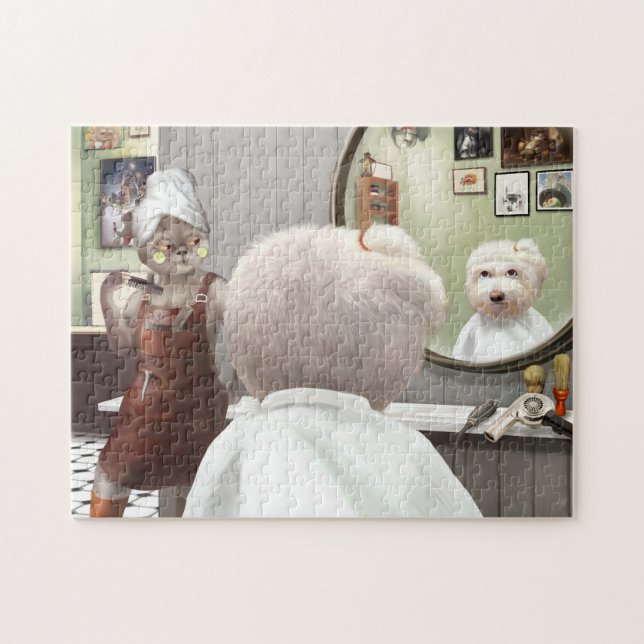 Whimsical Pet Barber Shop Jigsaw Puzzle (Horizontal)