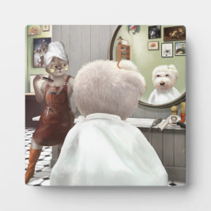 Whimsical Pet Barber Shop Plaque
