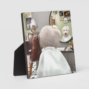 Whimsical Pet Barber Shop Plaque