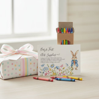 Whimsical Peter Rabbit Baby’s First Art Supplies   Enclosure Card