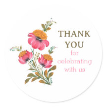 Whimsical Petrykivka Pink Floral