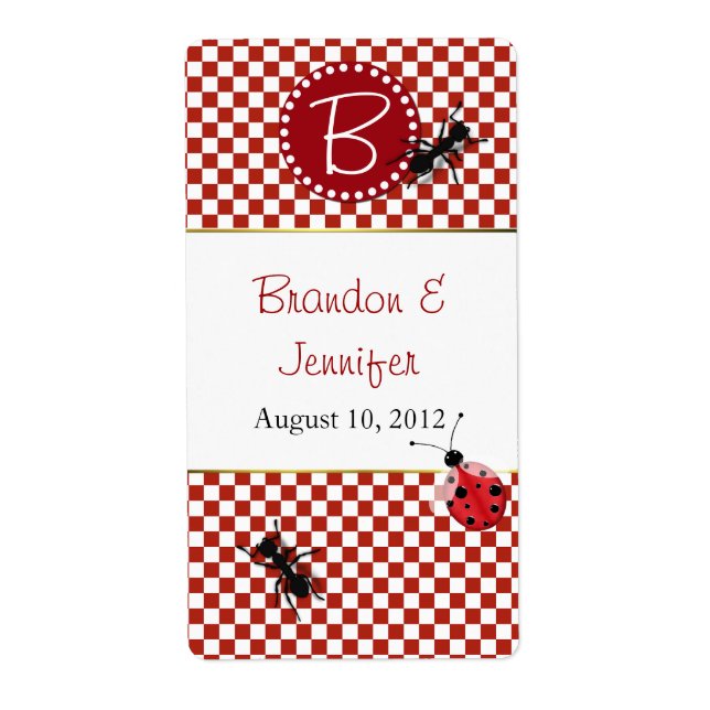 Whimsical Picnic Mini Wine Labels (Front)