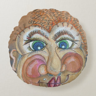 Whimsical pillow design from an acrylic drawing