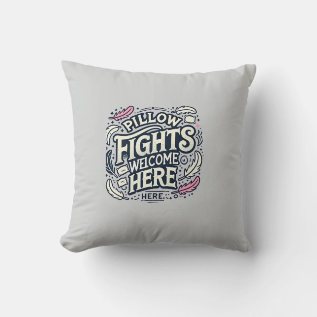 Whimsical Pillow Fights Design: Gentle Soft Colour (Front)