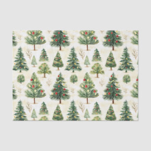 Whimsical Pine Trees Pattern  Tissue Paper