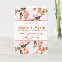 Whimsical Pink Boho Butterfly Girl Baby Shower