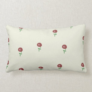 Whimsical Pink Flower Pillow