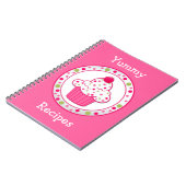 Whimsical Pink Recipe Notebook (Left Side)