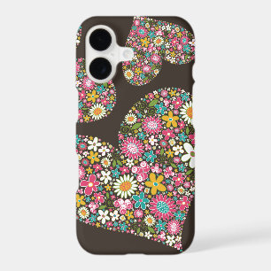 Whimsical Pink Spring Flowers Floral Hearts Casing