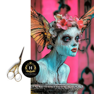 Whimsical Pink Valentines Day Gargoyle Decoupage Tissue Paper