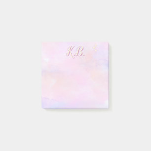 Whimsical Pink Watercolored Study Essential Post-it Notes