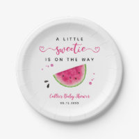 Whimsical Pink Watermelon Girl Baby Shower