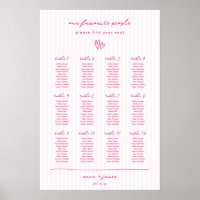 Whimsical Pink Wedding Seating Plan