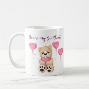 Whimsical Pink You’re My Sweetheart Teddy Bear Coffee Mug