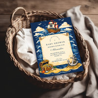 Whimsical Pirate Ship Adventure Baby Shower
