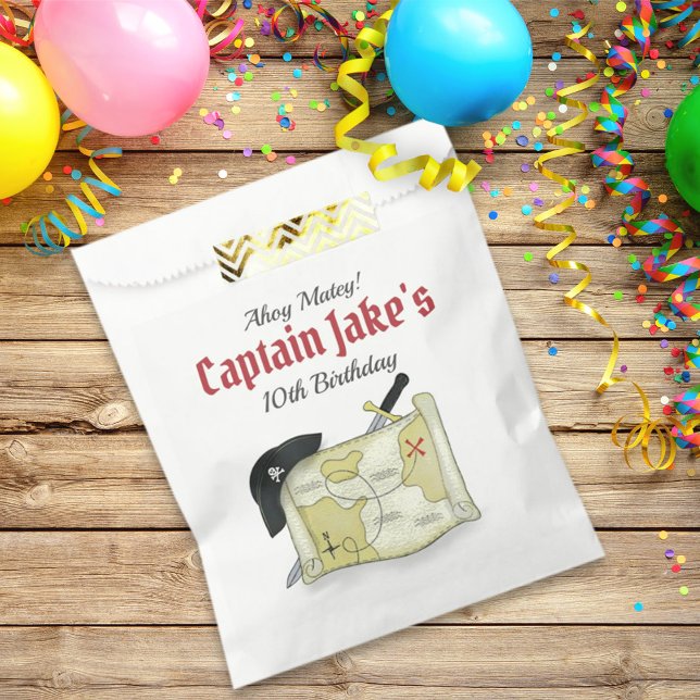 Whimsical Pirate Treasure Birthday Party Favor Favour Bag (Creator Uploaded)