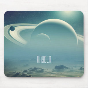 Whimsical Planets Space Dreamscape Personalised Mouse Pad