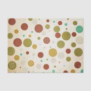 Whimsical Polka Dot Snowflakes Tissue Paper