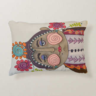 Whimsical Portrait  Decorative Cushion