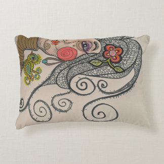 Whimsical Portrait Decorative Cushion