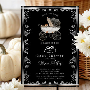 Whimsical Pram Baby Shower  Invitation