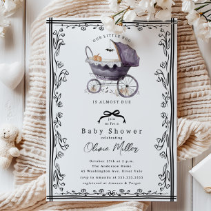 Whimsical Pram Baby Shower  Invitation