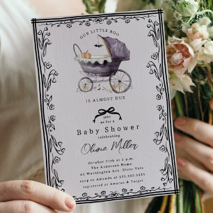Whimsical Pram Baby Shower  Invitation