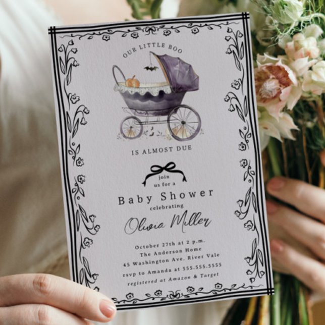 Whimsical Pram Baby Shower  Invitation (Creator Uploaded)