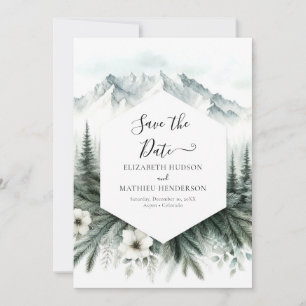 Whimsical Printable Mountain Wedding  Save The Date