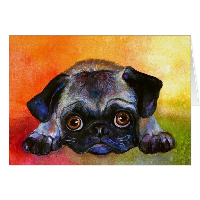 Whimsical Pug Painting #1 Svetlana Novikova (Front Horizontal)